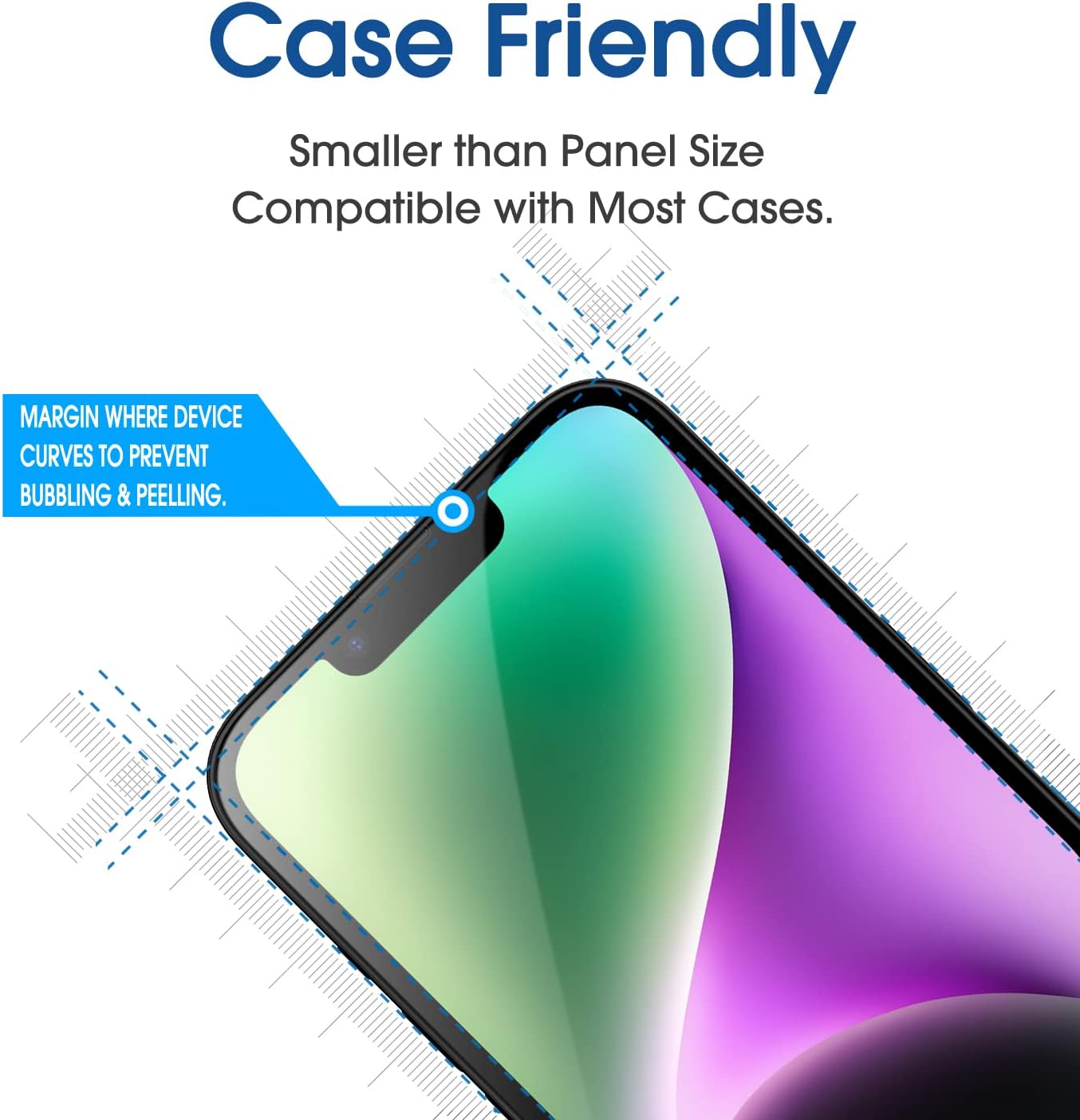 amFilm Glass Screen Protector Compatible with iPhone 13 Pro Max, iPhone 14 Plus, with Easy Installation Tray - Case Friendly, Tempered Glass, 3 Pack