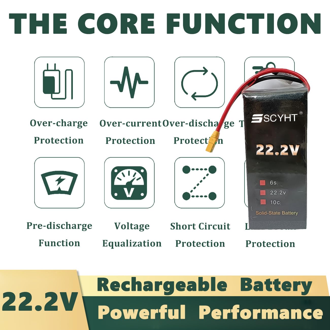 Akumulator LiPo 6S 22,2 V 16000 mAh 30000 mAh 40000 mAh Akumulator zamienny 22,2 V Akumulatory litowe do dronów z silnikami 300 W - 888 W i portem XT90-S,22.2v40000mah 1pack