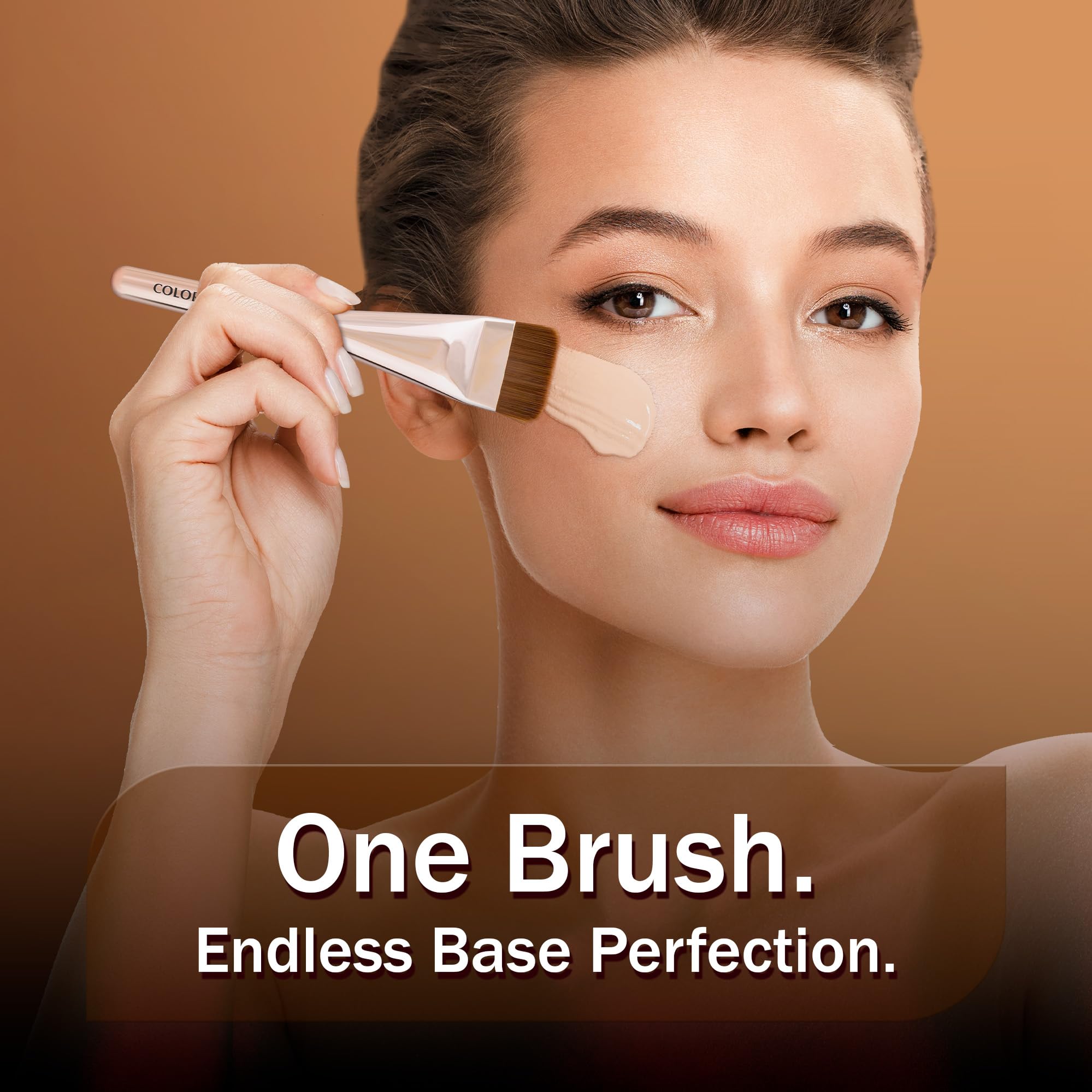 Colors Queen Ultra Thin Flat Foundation Makeup Brush for Glass Skin for Blending Liquid & Cream Foundation | High Density Bristles for Streak Free Application - Image 5 thumbnail