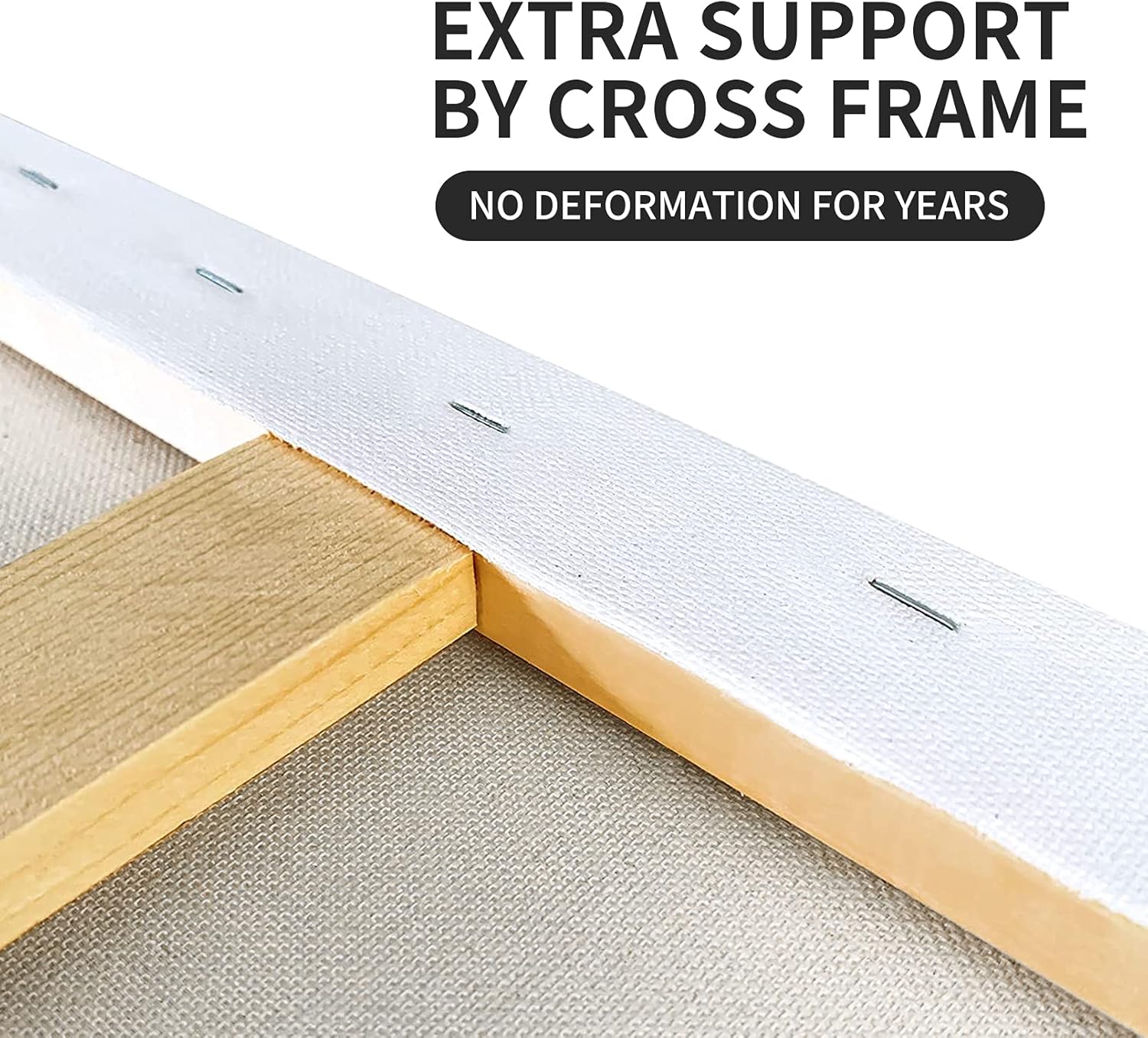 Pre Stretched Canvases for Painting 24x36" 2 Pack Large Blank Canvas Boards for Acrylic Pouring and Oil Painting, 100% Cotton, 5-Time Gesso Primed