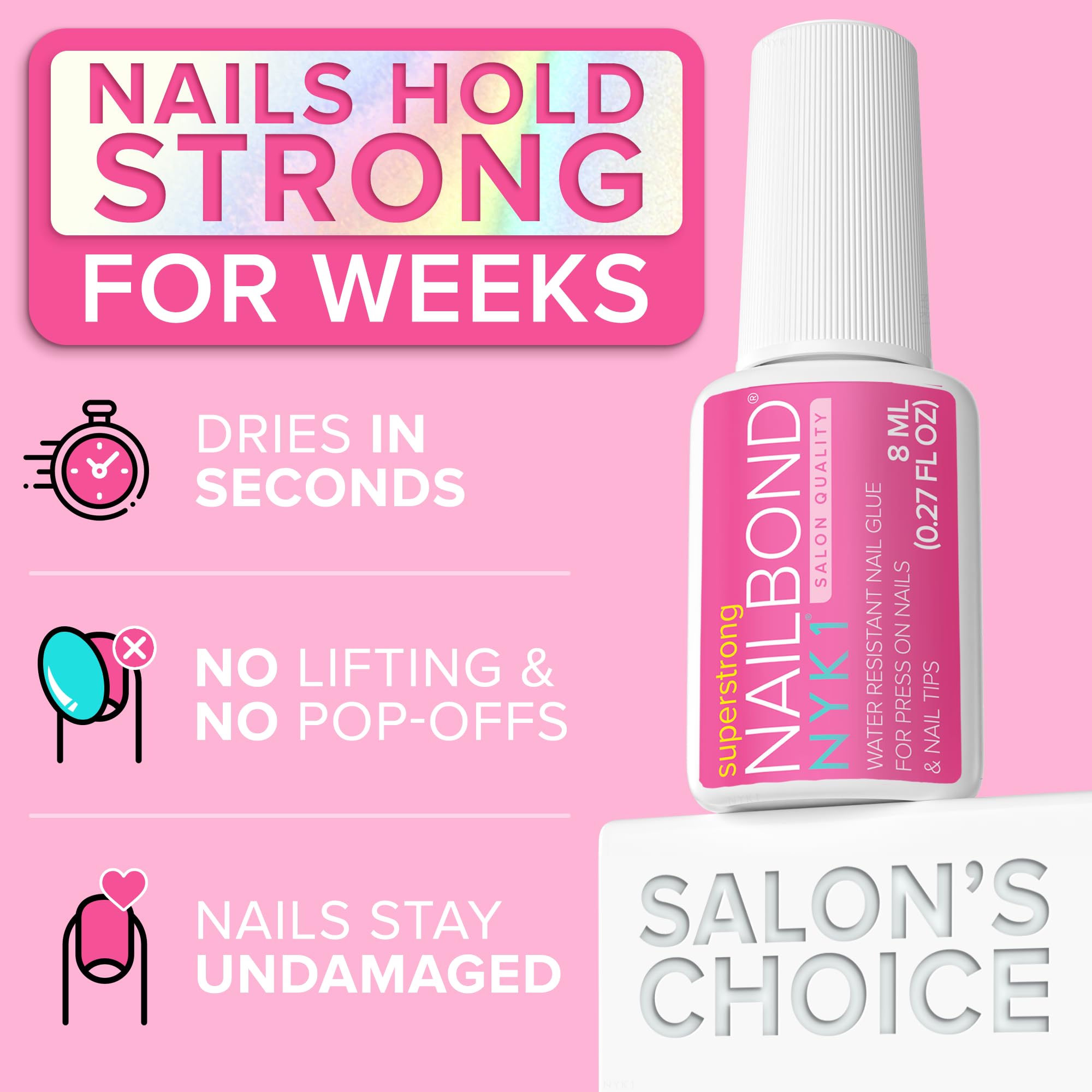 NYK1 Nail Glue: Super Strong & Quick Dry -6 NYK1 Nail Glue: Super Strong & Quick Dry -6