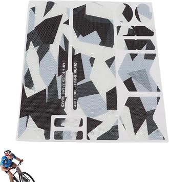 Mountain Bike Frame Protector 3D Mountain Bike Front Fork Sticker Scratch Resistance Bicycle Protective Sticker Scrawl Pattern Lightning Front Fork Model