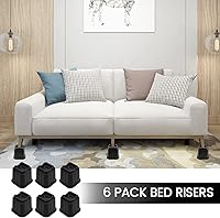 Vista 3 de Elevadores de cama de 5 pulgadas, elevadores de cama resistentes que soportan hasta 6000 libras para sofá, mesa, sofá, silla o escritorio