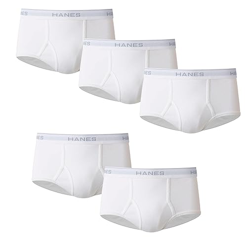 Hanes Men's Underwear Briefs Pack, Cool & Breathable, Moisture-Wicking Cotton Underwear for Men, White & Black Multi-Pack