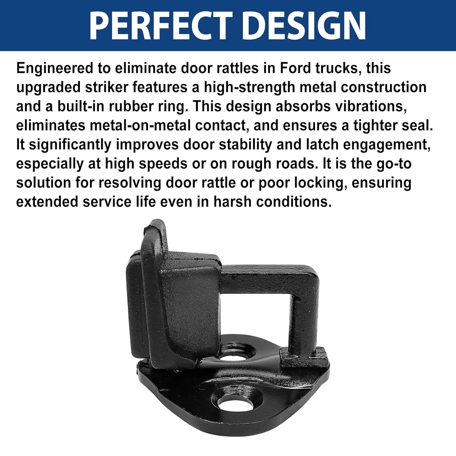 4Pcs 9L3Z1522008A Striker Door Locking - Compatible with Ford F-150, F-250, F-350 1999-2016, Replacement# 9L3Z-1522008-A