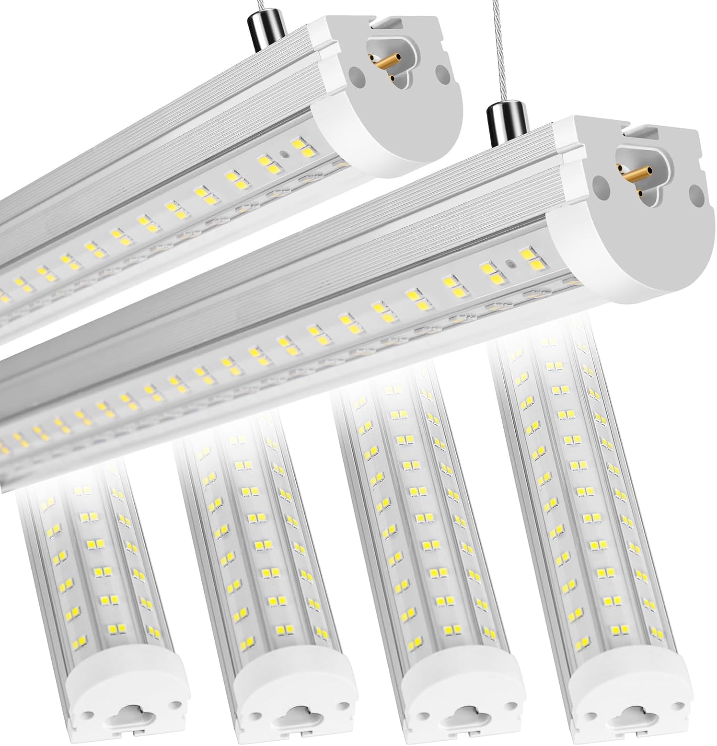 8FT U Shape 125W Integrated Tube Bright LED Light, 6500K Clear White, 20000LM – Flush Mount/Hanging Linkable LED Ceiling Lights for Garage, Plug&Play, 6 Pack 8FT U Shape 125W Integrated Tube Bright LED Light, 6500K Clear White, 20000LM – Flush Mount/Hanging Linkable LED Ceiling Lights for Garage, Plug&Play, 6 Pack