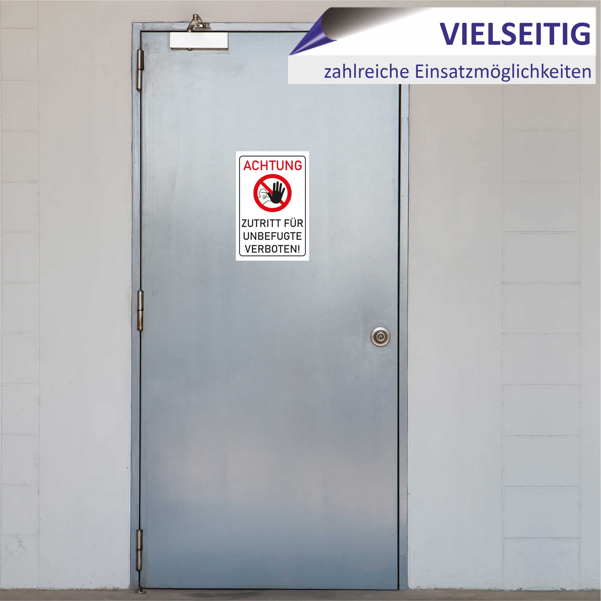 INDIGOS UG - Targhe – 297 x 210 mm – Cartello DIN A4 40 pezzi – Vietato l'accesso a persone non autorizzate – Pannello composito in alluminio – per garage, hotel, parcheggio, scuola, posto auto