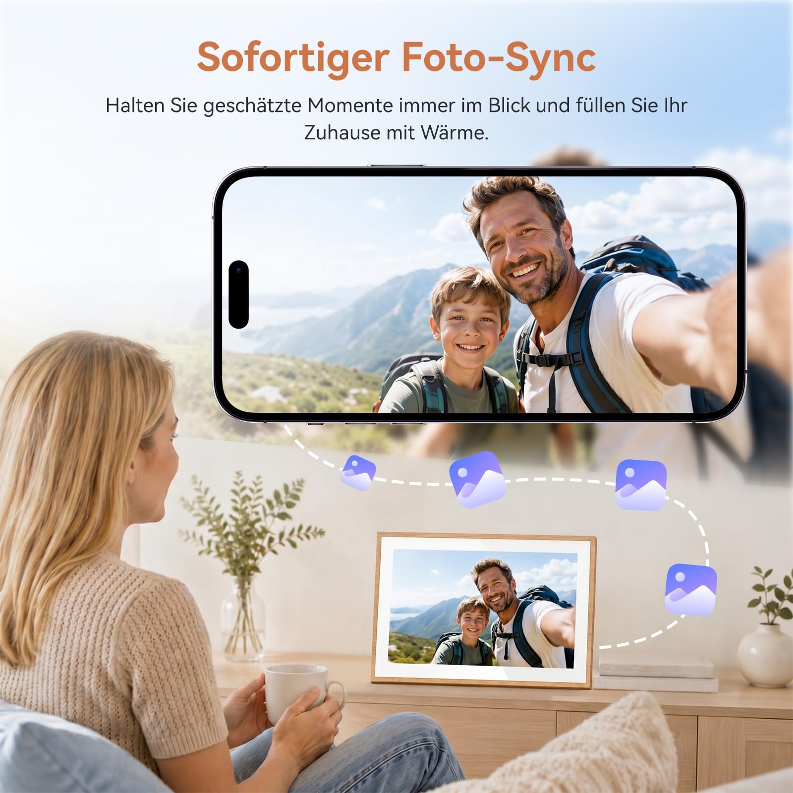 Blackview Digitaler Kalender 10,1"–Elektronischer Wandkalender Multifunktionaler Familienplaner mit Uhr, Wochenplaner- und Monatsplanung, übersichtlicher Startseite, Synchronisation für Zuhause & Büro