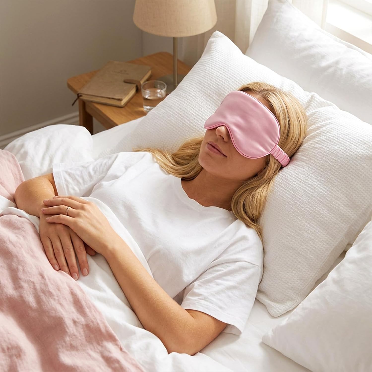 6 Pcs Silk Sleep Eye Masks Soft Satin Masks with Elastic Strap image 5