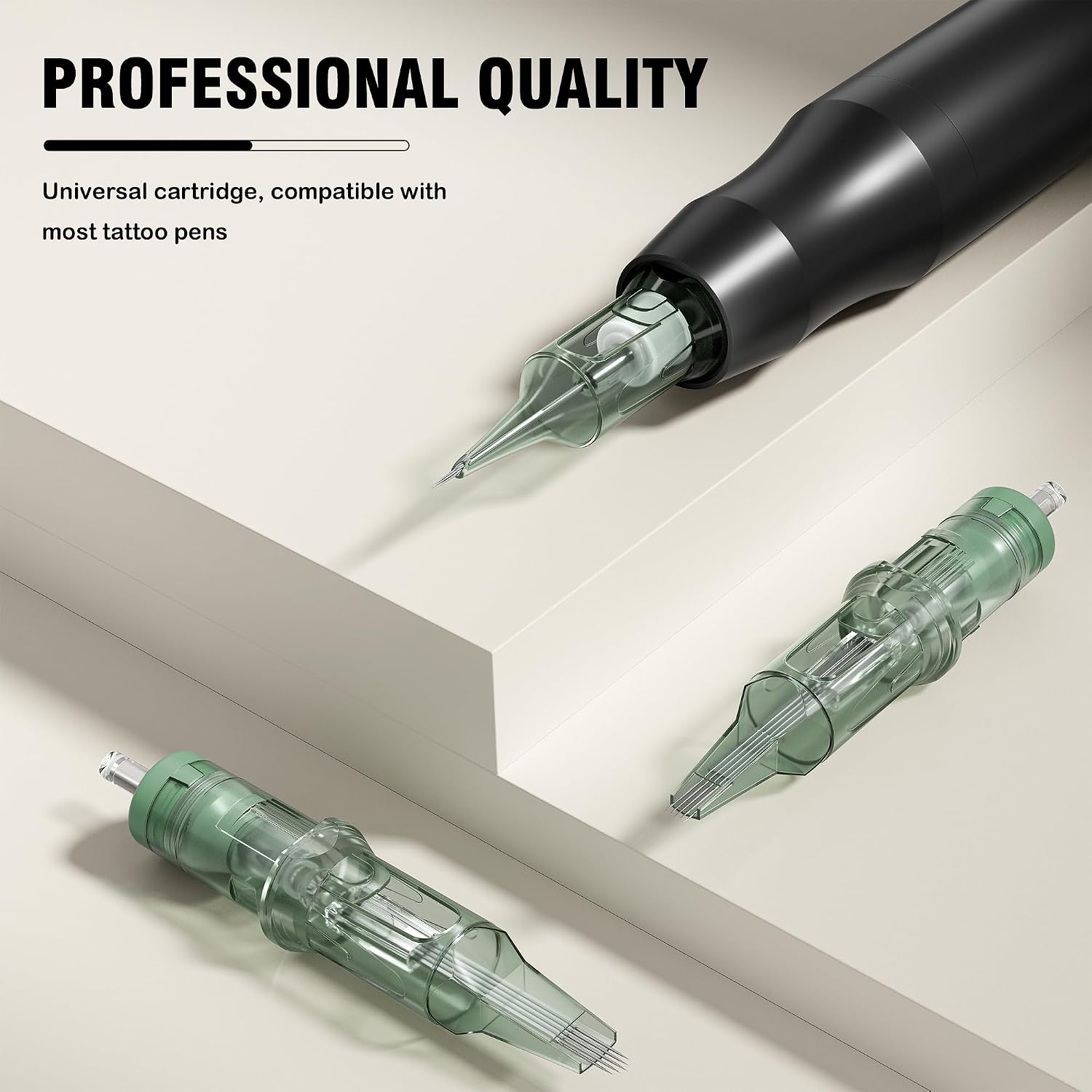 0801RL Tattoo Cartridge Needles, 20PCS 1RL Disposable Tattoo Needle Cartridges with Membrane, 0.25MM #08 Standard 1 Round Liner for Tattoo Machine Gun Supplies