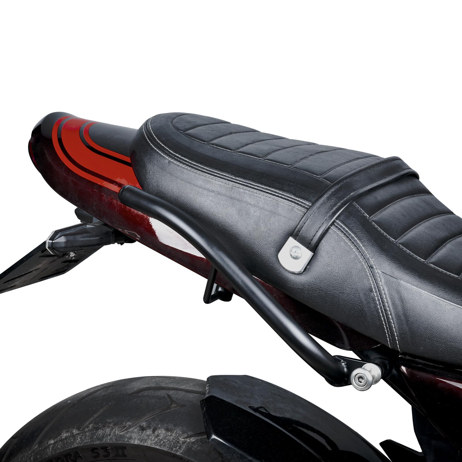 Barra di Presa Posteriore Divisa per Moto Compatibile con Z900RS / CAFE 2018–2026, Maniglie Passeggero Sinistra e Destra Indipendenti, Accessorio Moto in Acciaio (Nero opaco)