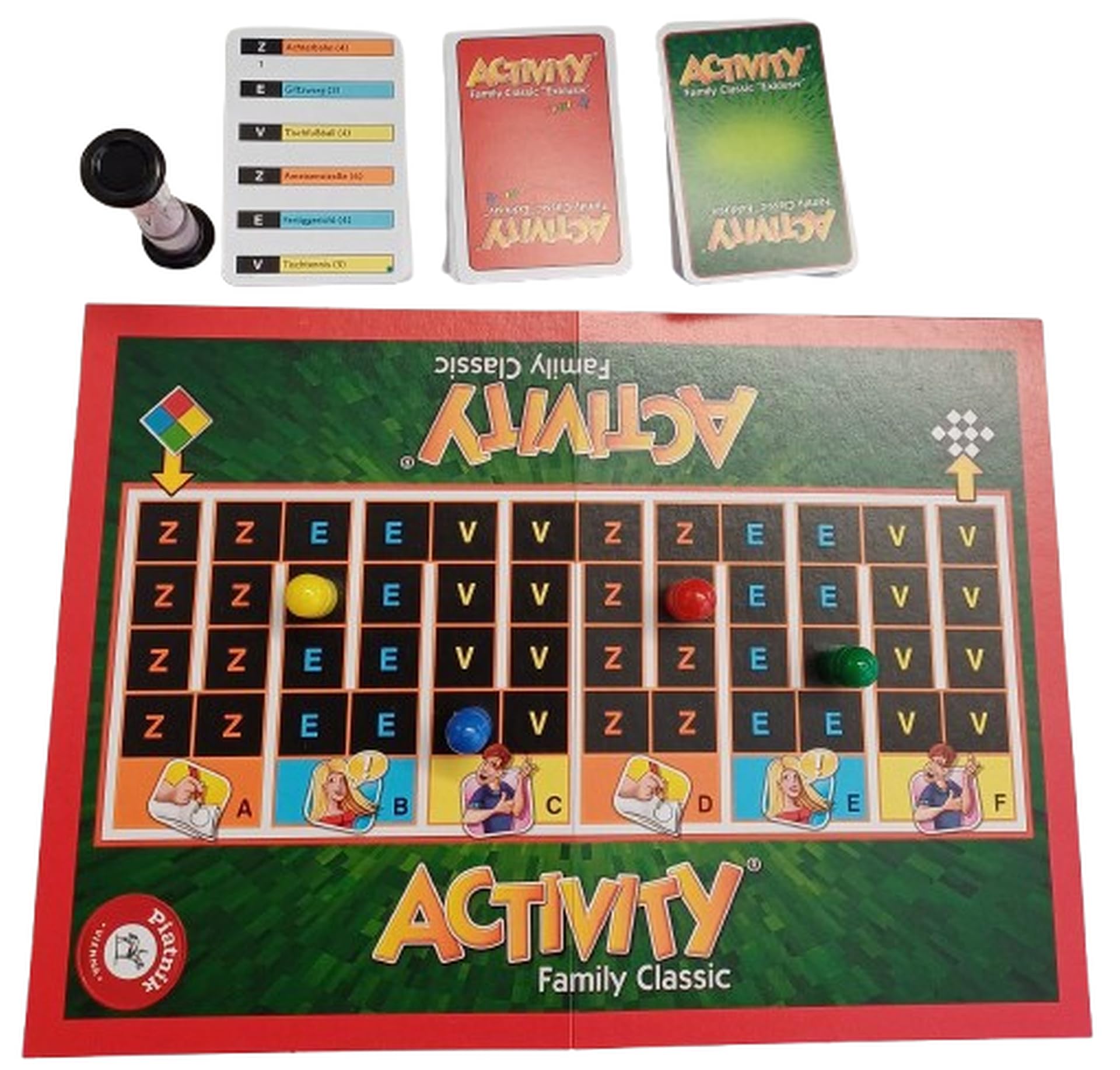 Piatnik 606076 Activity – Family Classic Exclusiv – Le Classique du Jeu en Combinaison Entre Activity Junior et Activity Original – Pantomime, Dessin, Explication, Jeu de fête