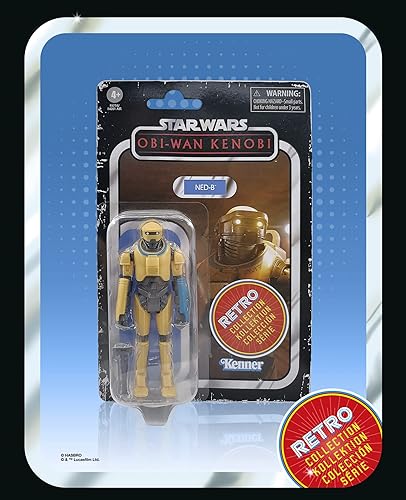 Miniatura 2 de STAR WARS Retro Collection NED-8 - Figura de acción coleccionable de OBI-Wan Kenobi de 3.75 pulgadas, juguetes para niños de 4 años en adelante,