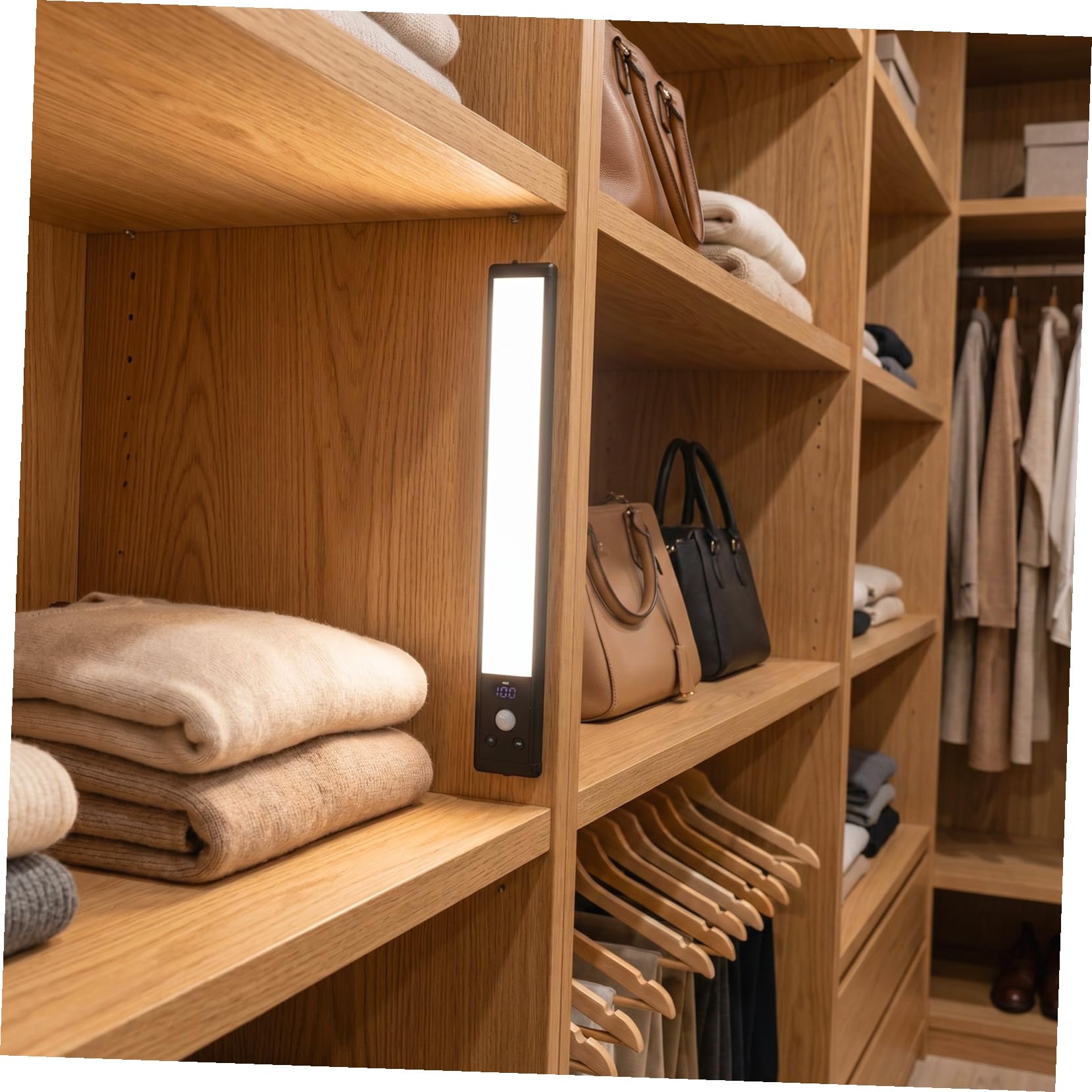 VALICLUD Confezione da 4 Barre Luminose a Led Sottopensile con Attivazione a Movimento, Facili da Installare E con Forte Magnete, Ideali per Cucina, Corridoio, Scale E Altri Ambienti Interni - Nero
