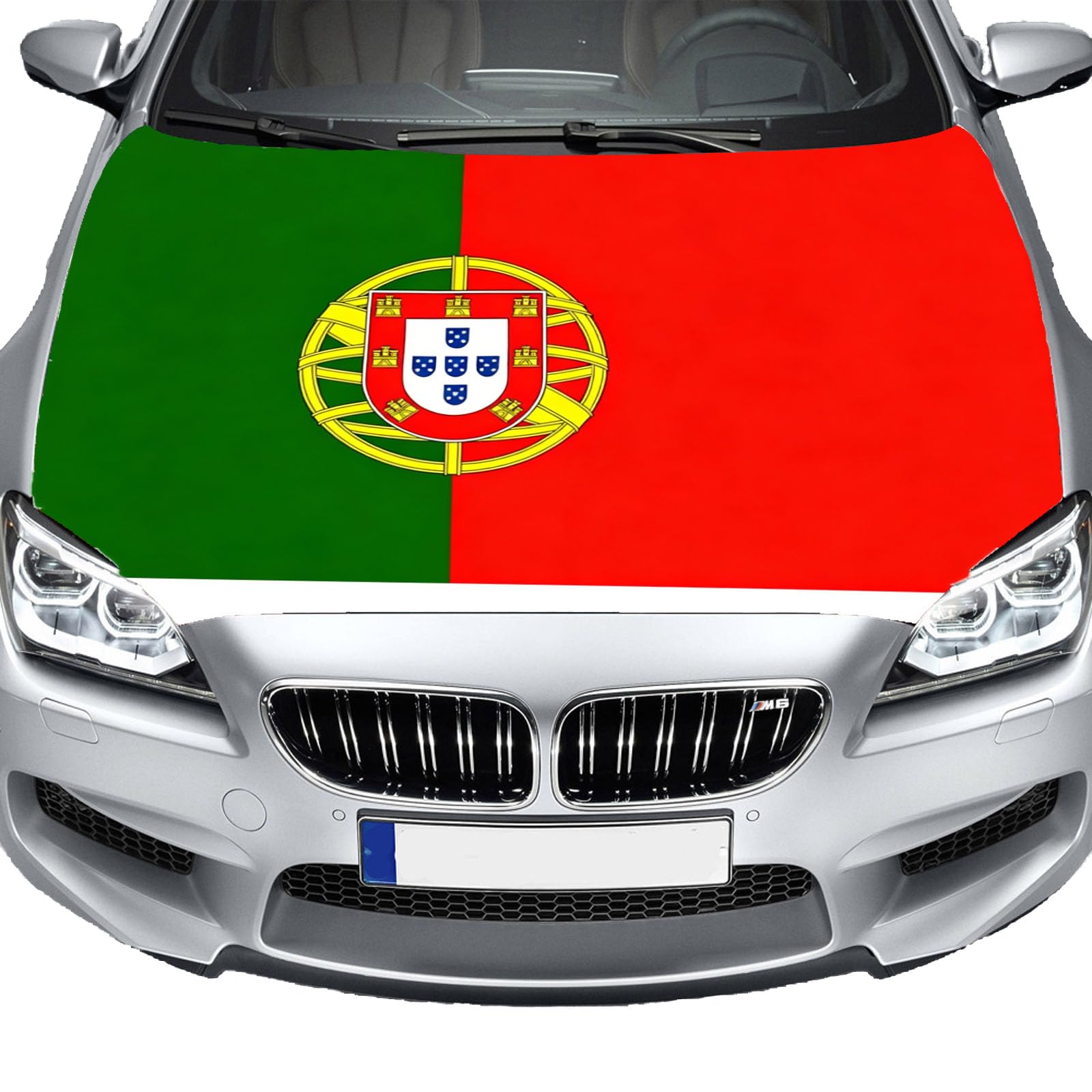 Bandera para capó, bandera del Mundo para coche, cubierta para capó lavable, bandera nacional para artículos del Mundial, EM, desfile, fiesta, patriótico (Portugal)