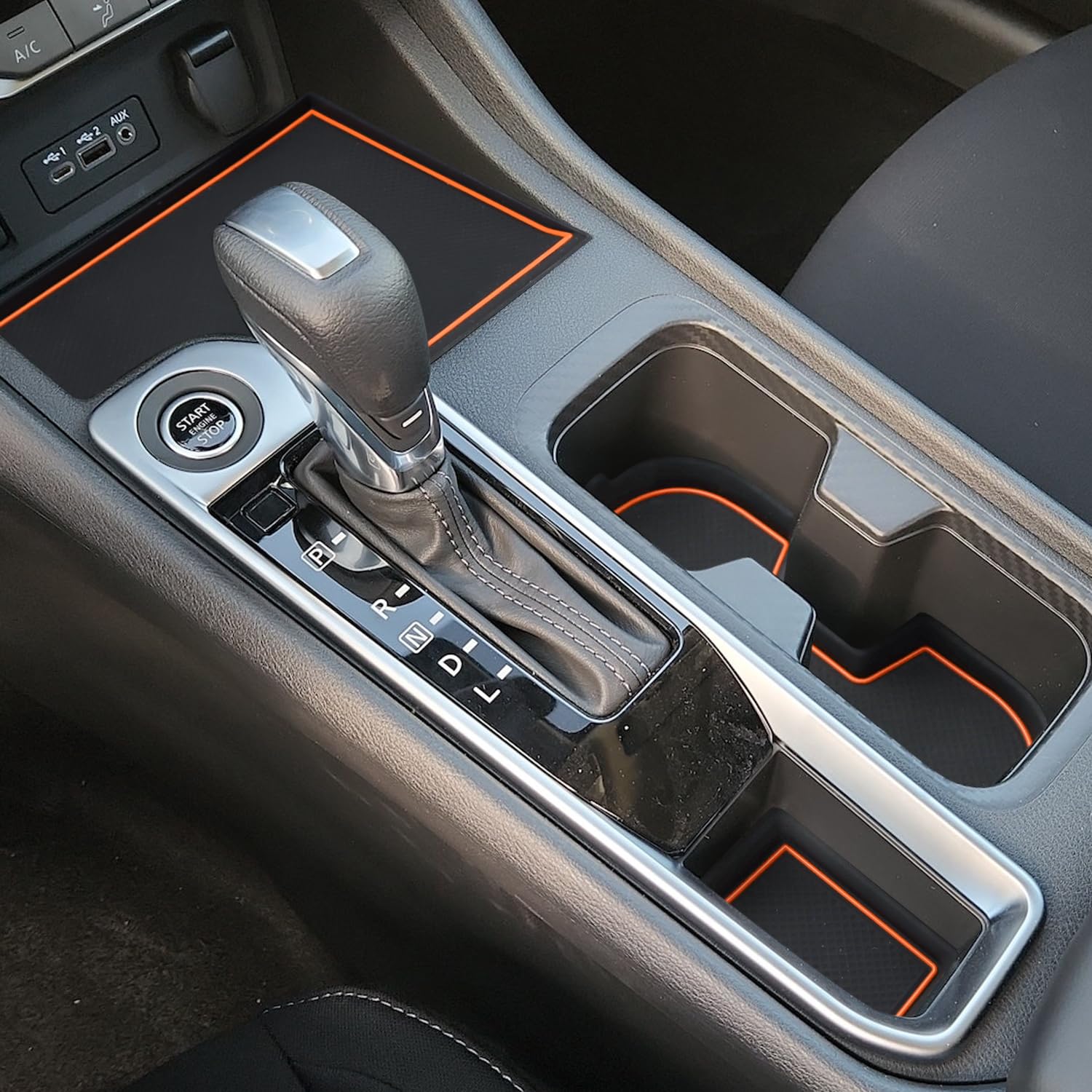 Tapis de console centrale Nissan Sentra caoutchouc insert porte - 8