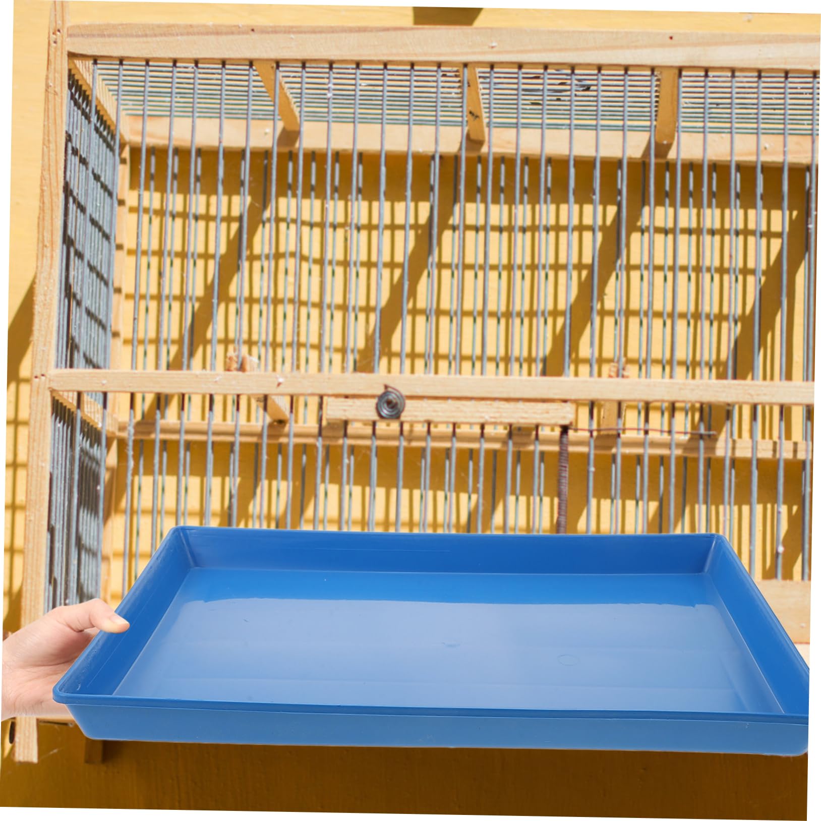 Porta Traversina per Cestino Animali Domestici in Plastica Blu, Progettato per Gabbie e Cage Cani, Facile da Pulire e Adatto a Diverse Toilette per Animali