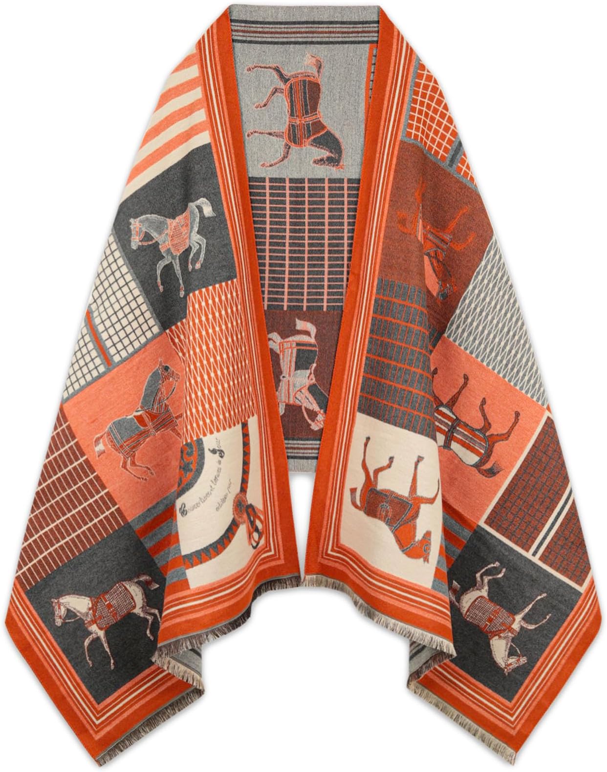 Scarfs for Women Pashmina Silky Shawl Wrap for Evening Dressing Blanket Open Front Poncho Cape