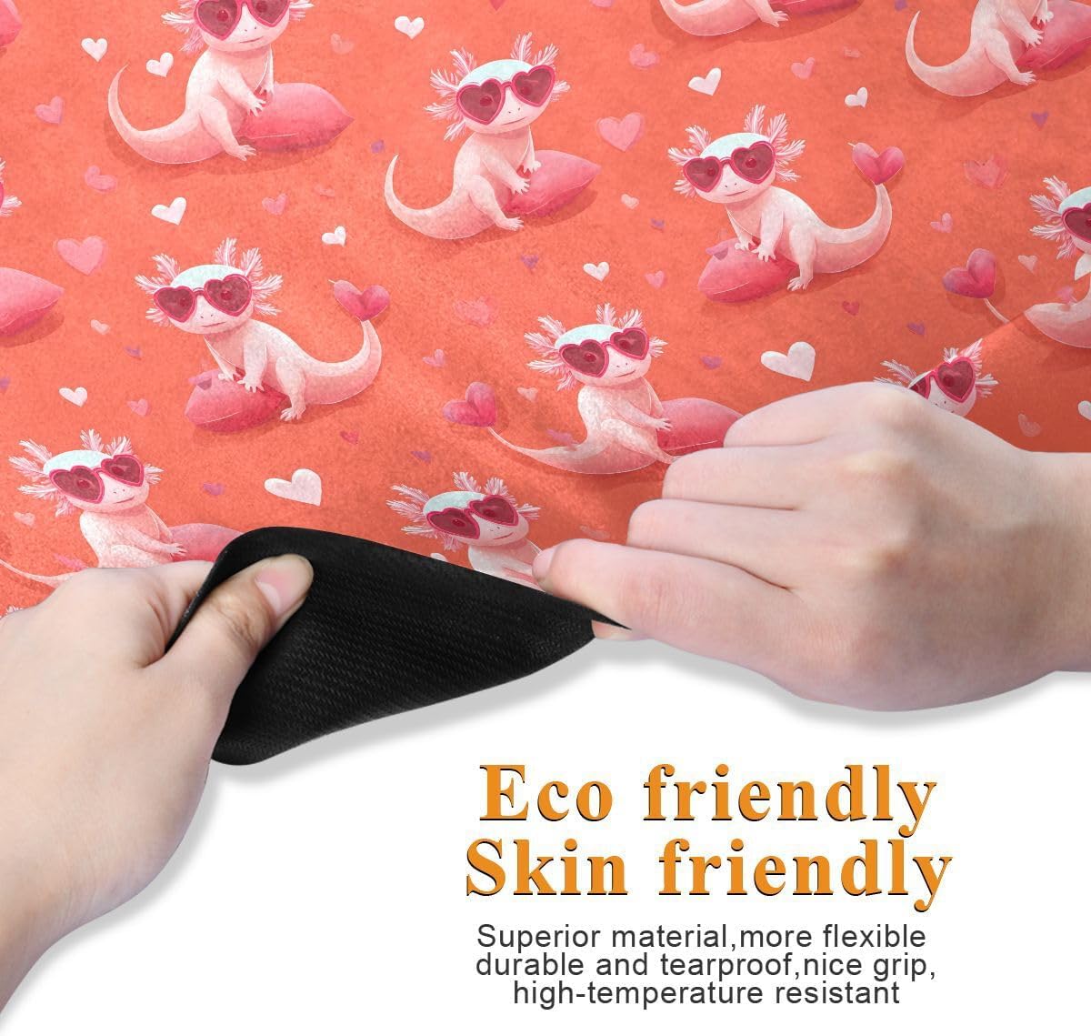 ALAZA Salamander Sunglasses Heart Pattern Yoga Mat Non Slip Fitness Exercise Mat, Workout Mat for Yoga, Pilates and Floor Exercises
