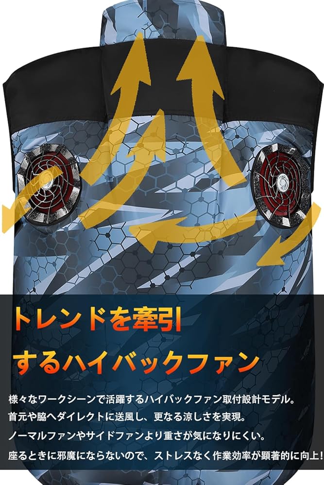 Amazon.co.jp: [KOMOAKI] ファン付き作業ベスト 最強42V
