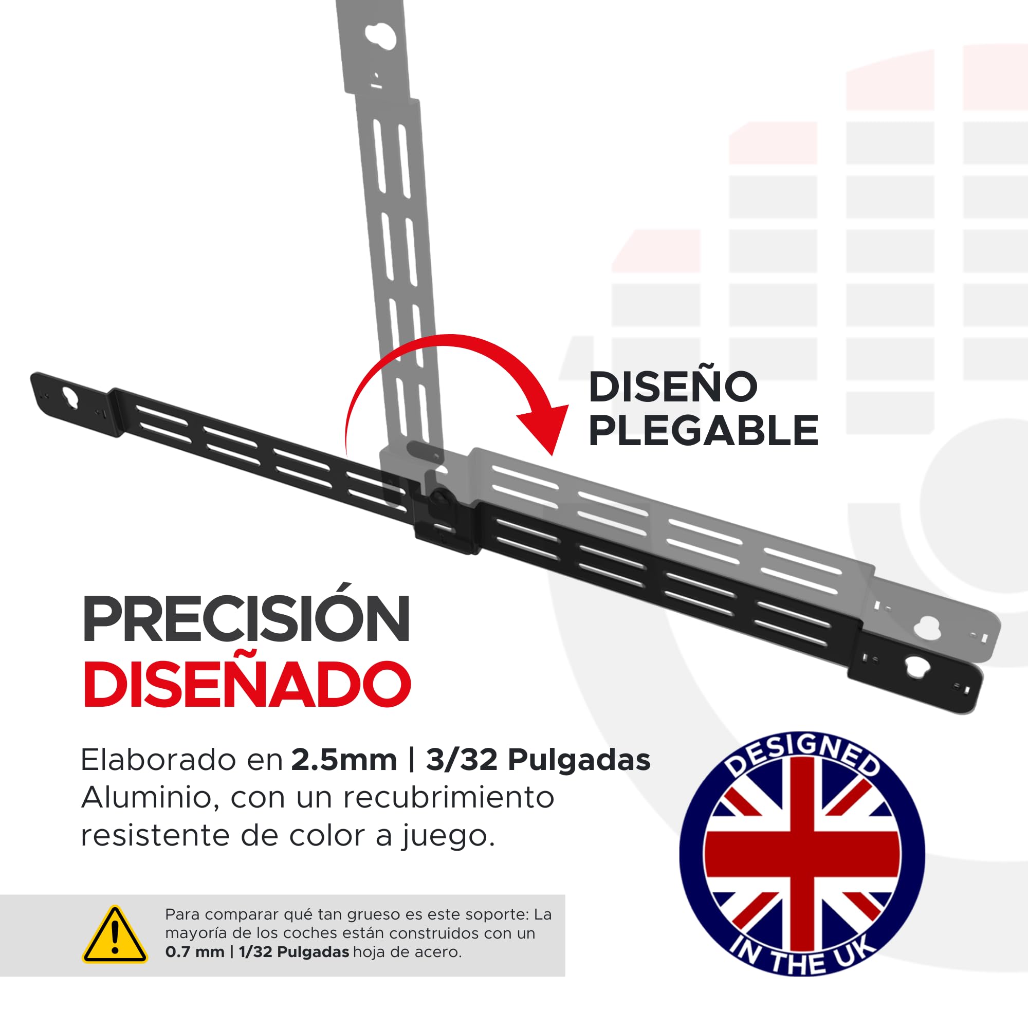 Soporte de Pared Soundbass ARC, Negro, Compatible con Sonos ARC y ARC Ultra, Ajustable en Profundidad, Todo el Hardware Incluido, Diseñado en el Reino Unido