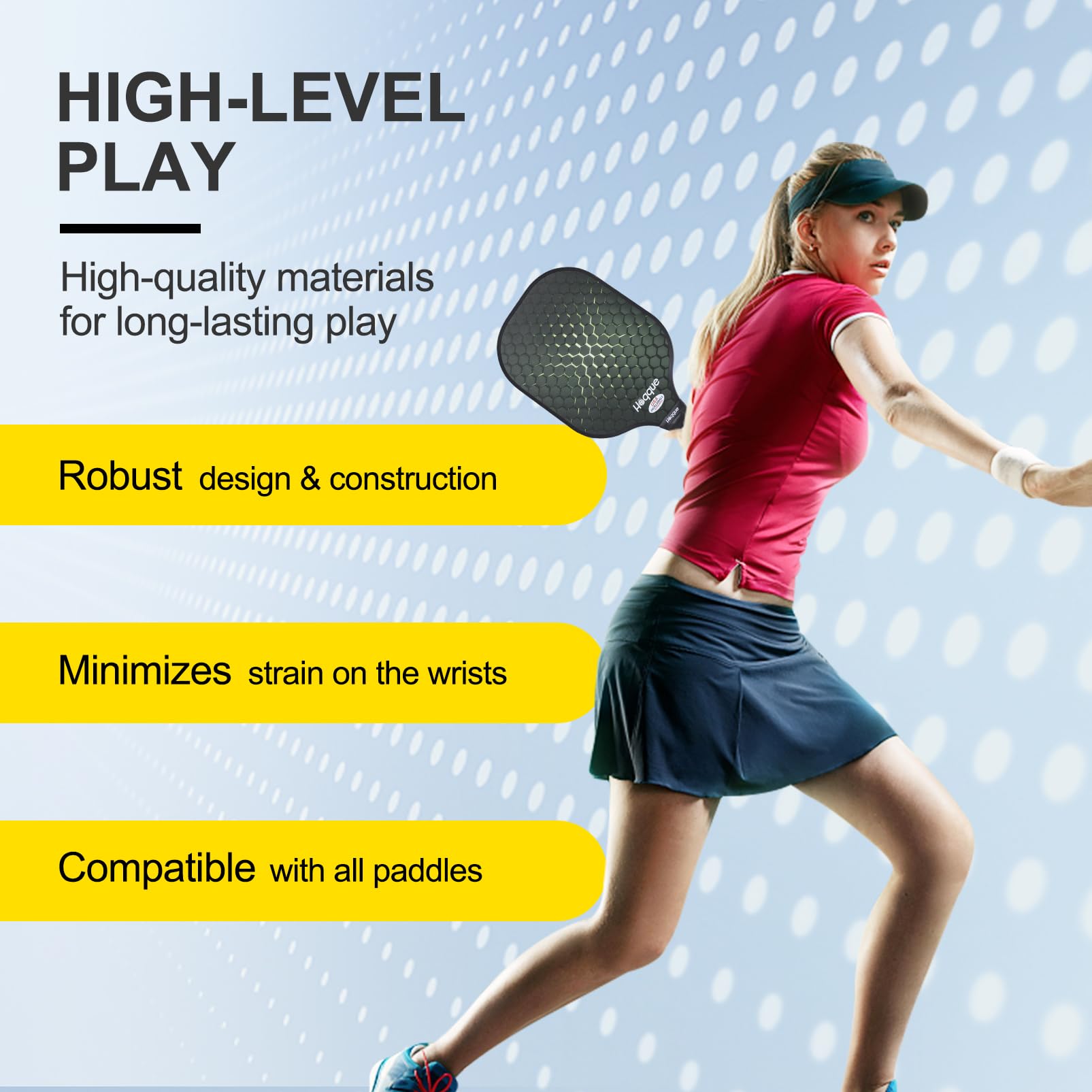 Hoqque 6 Packs Pickleball Paddle Grip Tape Tennis Badminton Racket Overgrip Comfort Dry Feel Racquet Handle Wrap Pickle Ball Equipment Accessories Kit Tennis Lovers Women Men Birthday Blue 3