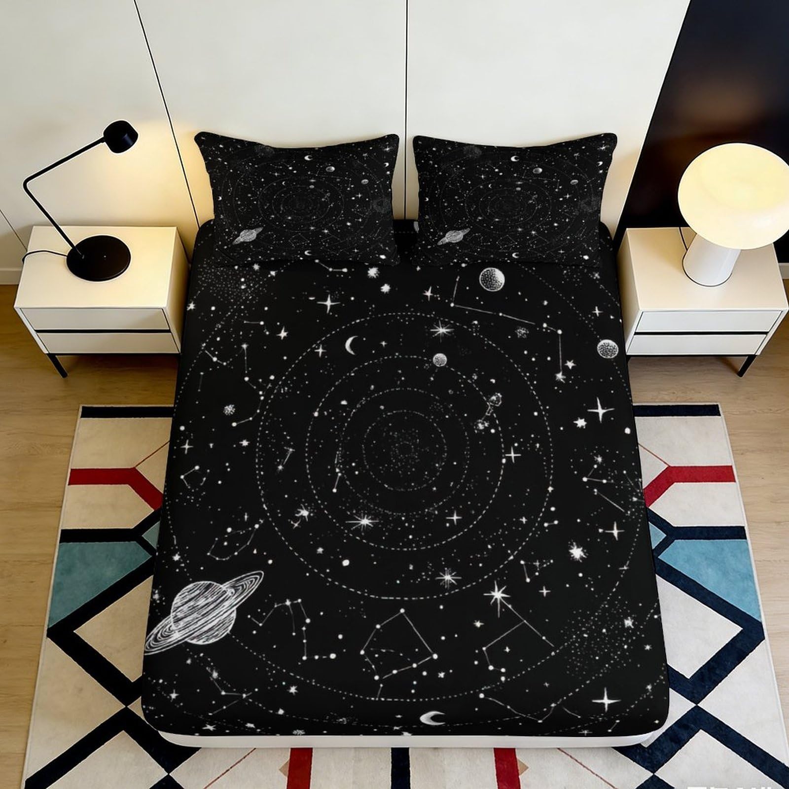 3D Printed Vibrant Spider Fitted Sheet Microfiber Deep Pocket Non-Slip Bedroom Mattress Fitted Cover for Adults Teens 90x200x25cm