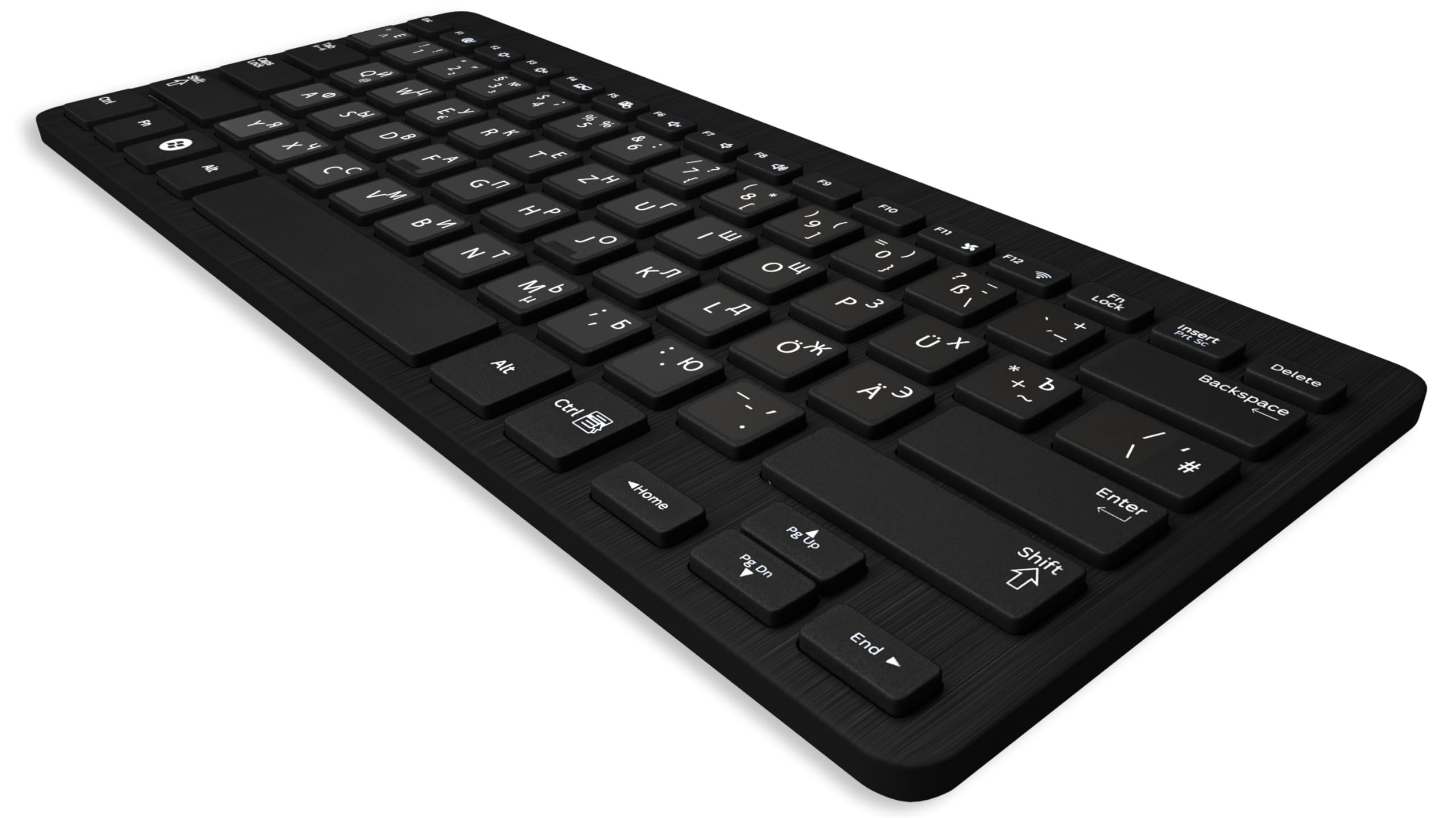 Autocollants Clavier Russe - 6 Pièces Noirs Et Blancs - Universels Pour PC, Portable - PVC Durable - Facile à Installer