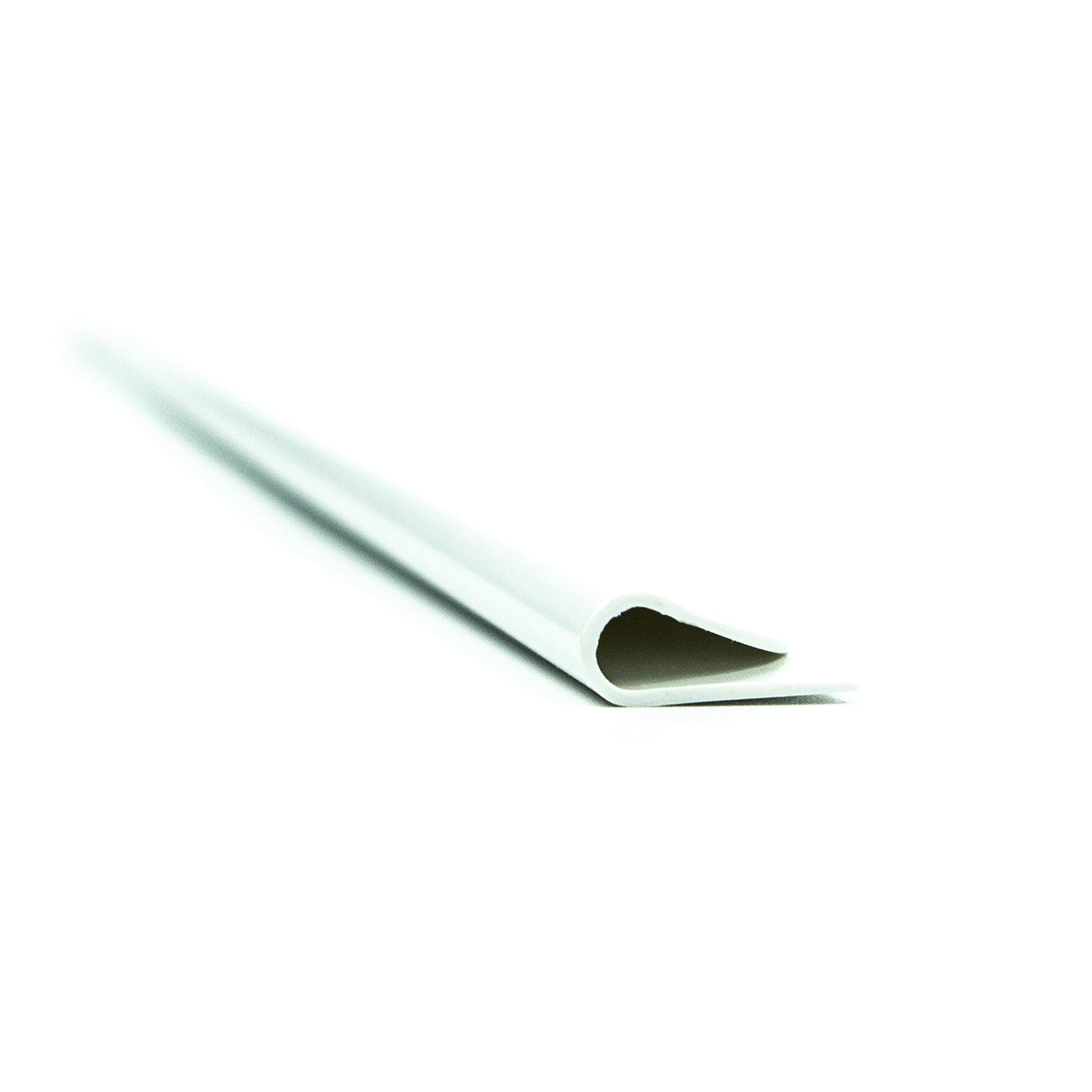 LEO’s - 100 x Klemmschienen Weiß DIN A4 (297 mm) FH 3-4 mm für ca. 30 Blatt - Klemmschiene zum Binden von ungelochten Papier Unterlagen und Blattsammlungen - Klemmleiste aus Hart-PVC