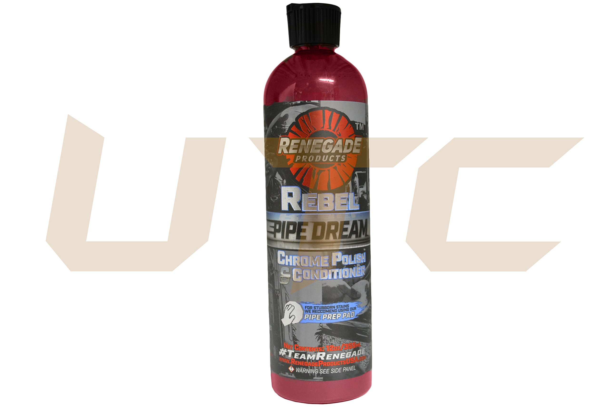 Bottle Rebel Chrome Polish Pipe Dream Aluminum Auto Body Detail Restore Renegade Products USA (12oz)