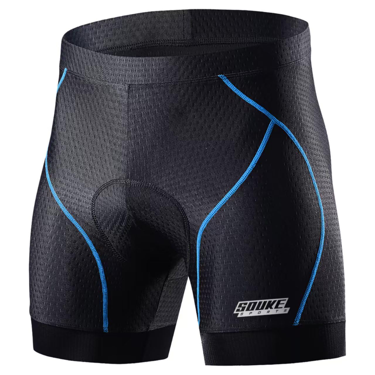 Souke Sports Herren Radunterhose 4D Gepolstert Fahrrad MTB Liner Shorts mit Anti-Rutsch-Beingriffe