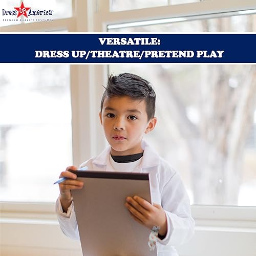 Miniatura 6 de Dress Up America Abrigo de laboratorio para niños, disfraz de laboratorio blanco para niñas y niños, abrigo de laboratorio ligero de 34 de longitud,