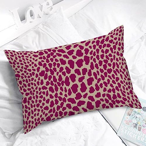 Miniatura 5 de ArogGeld Fundas de cojín con estampado de leopardo y guepardo fucsia, diseño de vaca, puntos de animales de vaca, rosa oscuro, funda de cojín