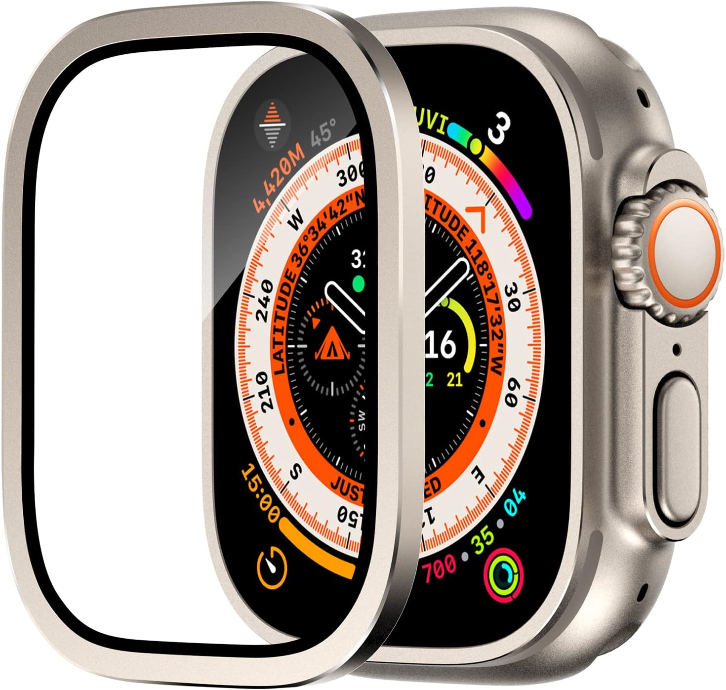 Alpine Loop Nylon Compatible for Apple Watch Ultra 49mm, Textile Stretch Nylon Titanium GHook Sports Bands for iWatch 49mm 45mm 44mm 42mm iWatch Series 8/7/6/SE/5/4/3/2/1, 49mm