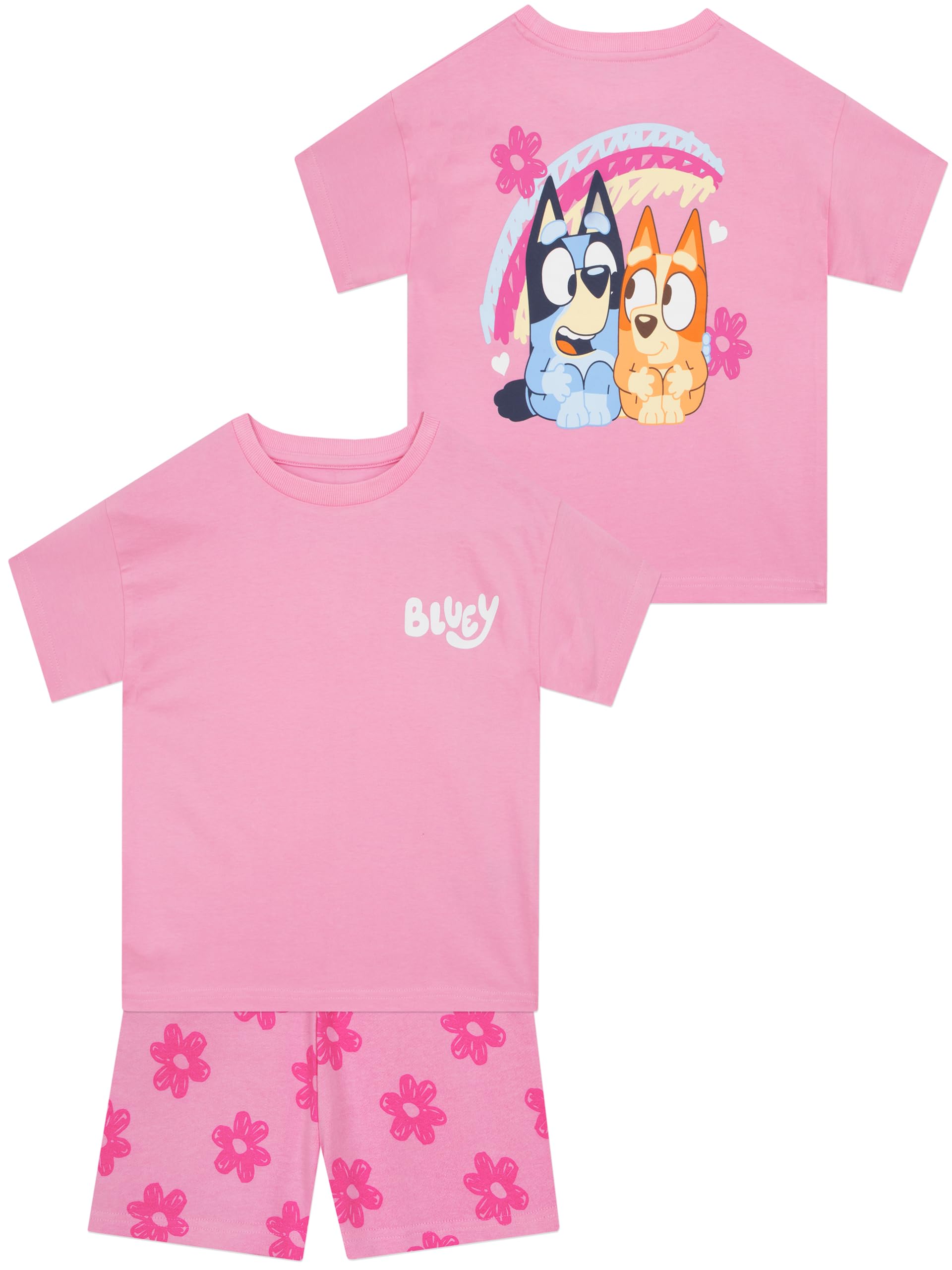 BlueY Mädchen T-Shirt Und Shorts Set, Bingo Outfit Set, Sommerkleidung Für Mädchen