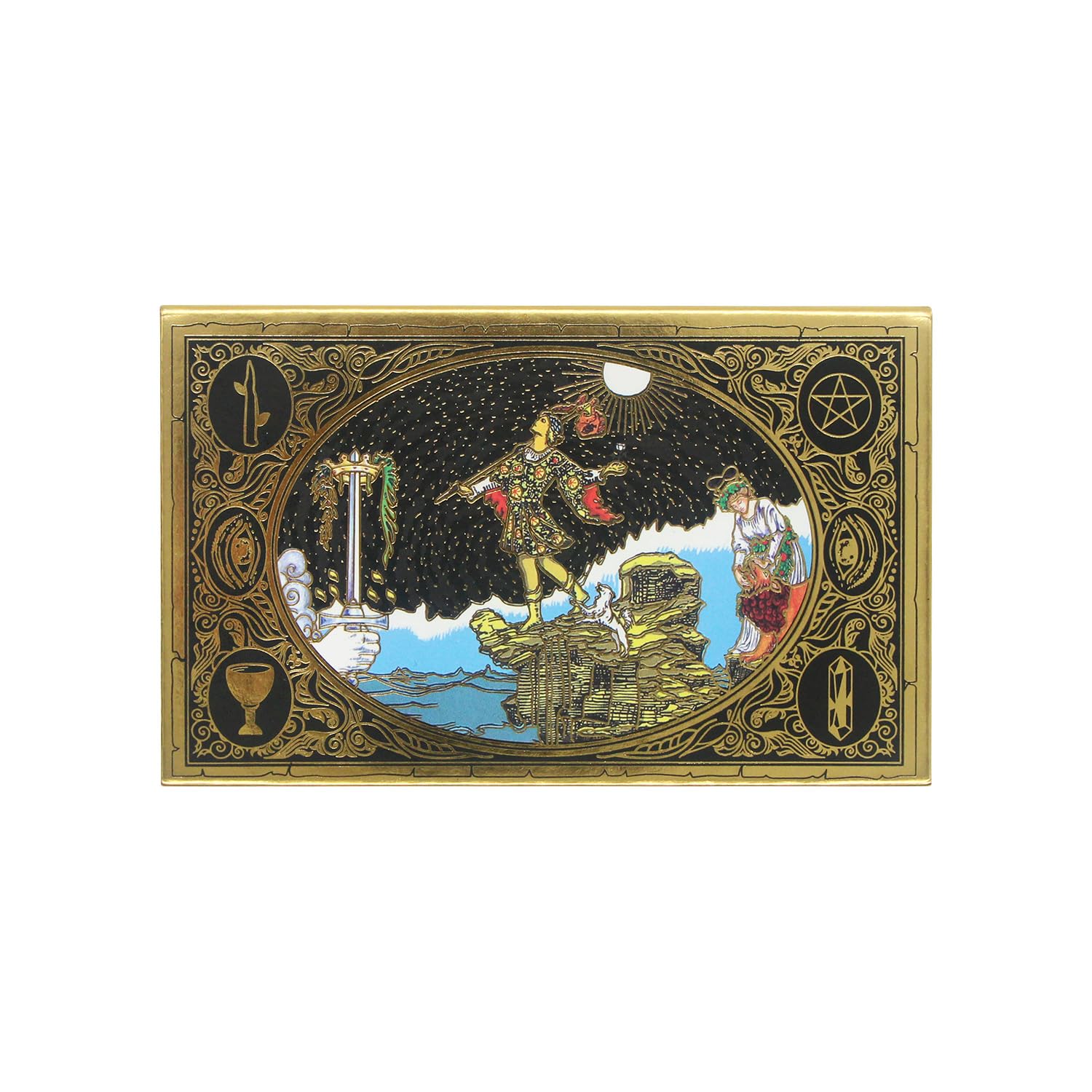 De Tarot-Panorama clásico wettaro, Tarot para Principiantes, lámina de Oro Impermeable Pet