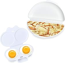 Akamino Easy Egg Breakfast Set Microwave Omelet Pan and Egg Poacher - BPA Free Egg Maker Easy to Use and Non-Stick Breakfast Egg Cookware
