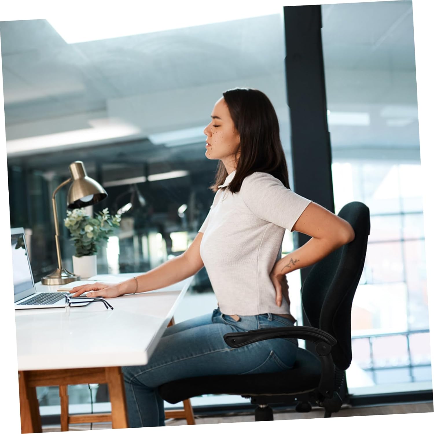 Telescopic Armrests for Office Chairs Easy Assembly Replacement Arms Plastic for Comfort