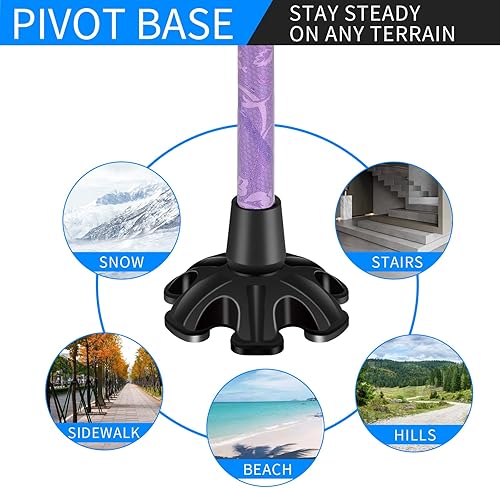 Miniatura 6 de Walking Cane LIXIANG Cane para hombremujer  Ayuda para la movilidad y la vida diaria  Bastón plegable de 5 niveles de altura ajustable  Cómodo