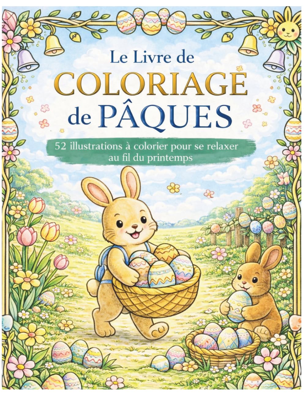 Le livre de coloriage de pâques: 52 illustrations à colorier pour se relaxer au fil du printemps
