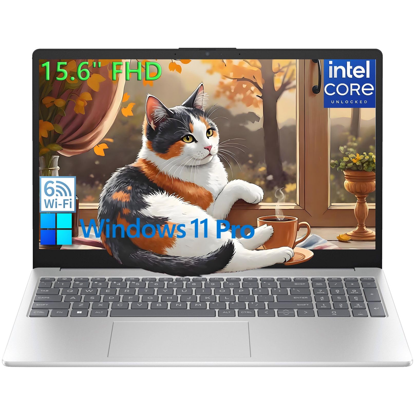 HP Ordenador portátil de 15.6 pulgadas FHD para el hogar de estudiantes y negocios, procesador Intel de 4 núcleos (Beat i3-1115G4), RAM DDR4 de 32 GB, SSD PCIe de 1 TB, WiFi 6E, Bluetooth 5.3, tipo C