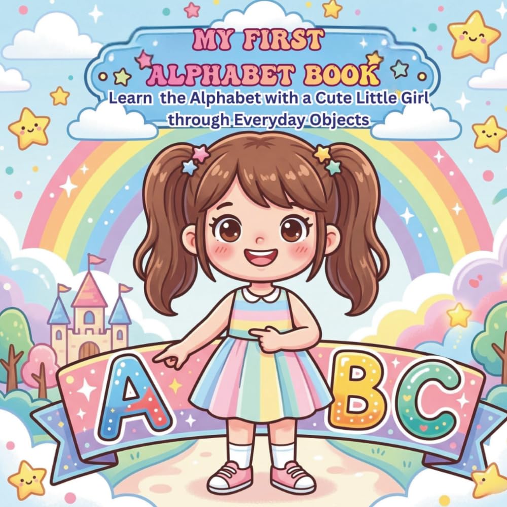My First Alphabet Book: Learn the Alphabet with a Cute Little Girl through Everyday Objects