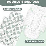 DILIMI Insert de siège de voiture pour bébé, tête de siège pour bébé avec 3 Paddings de sangle, Coussin de siège de voiture pour poussette, Swing, Bouncers, Vérification verte