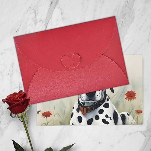 Miniatura 8 de SSIMOO Dálmata exquisita tarjeta de felicitación de papel perla para cumpleaños, día de San Valentín, aniversarios fiesta