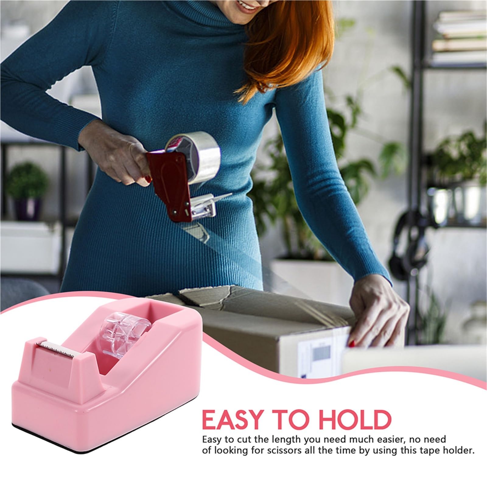 Lot De 2 Distributeurs Ruban Adhésif Couleur Macaron, Jolis Supports En Plastique, Fournitures Bureau, Papeterie Des DéCoupes Nettes Et PréCises