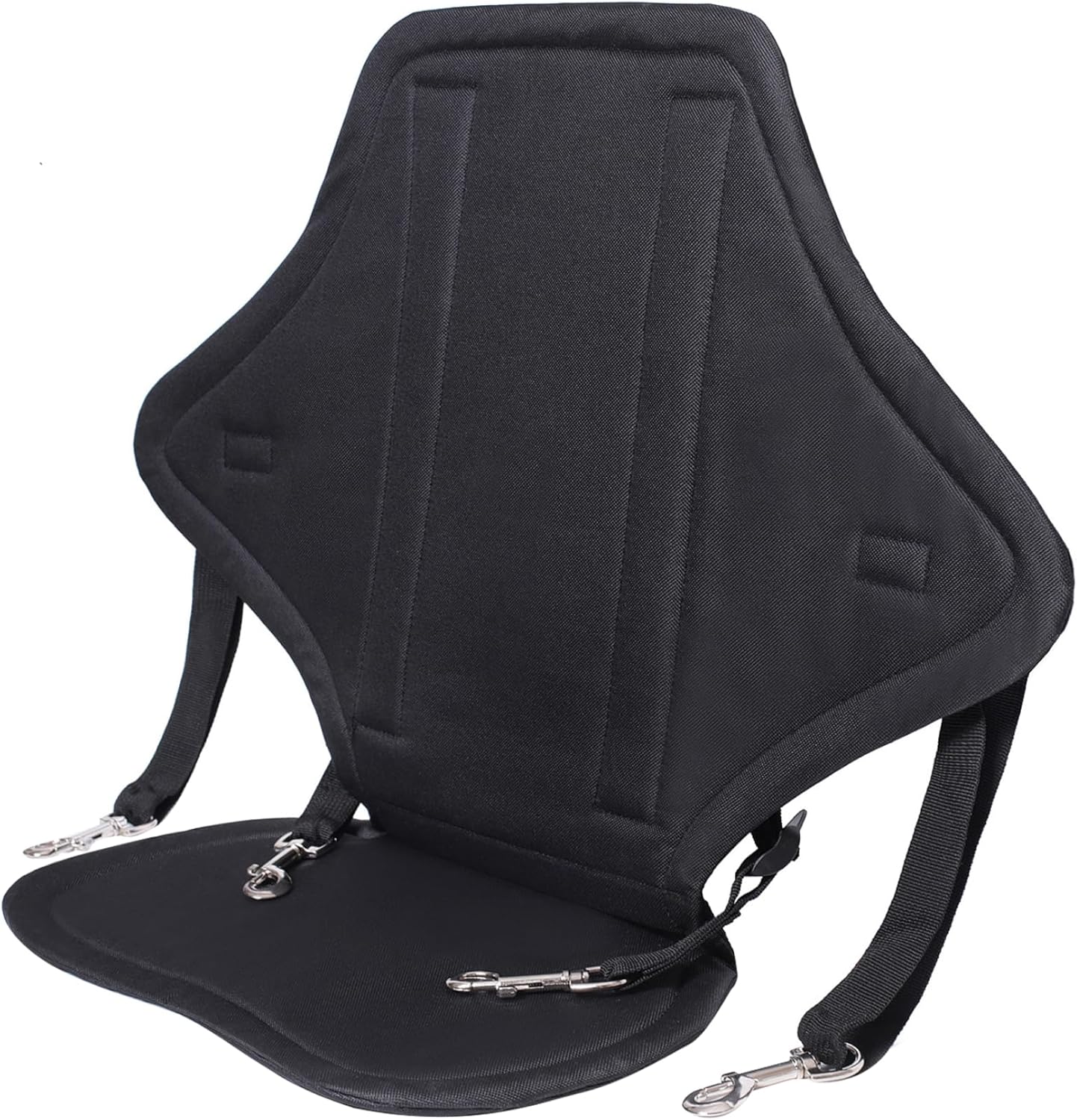 Canoe Seat Kayak Seat with Back Support Nylon Adjustable Canoe Seat with Snap Hooks Detachable Reusable Paddle Board Seat with Storage Bag Kayak Accessories