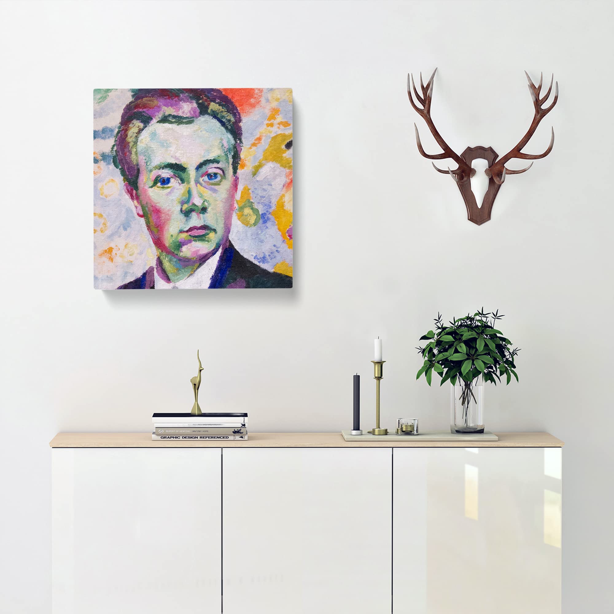Robert Delaunay Self Portrait by Robert Delaunay Canvas Print, Mixed, 35L x 35W cm - Image 2