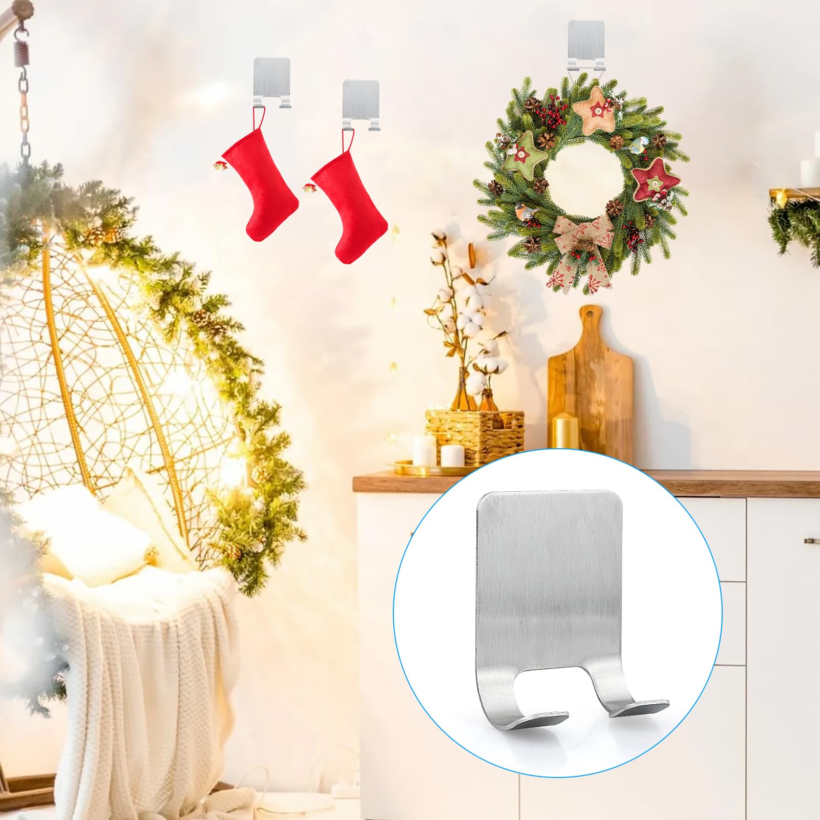 2 pezzi, supporto per rasoio da doccia, argento, senza foratura, acciaio inox, robusto e autoadesivo, multiuso per bagno e cucina
