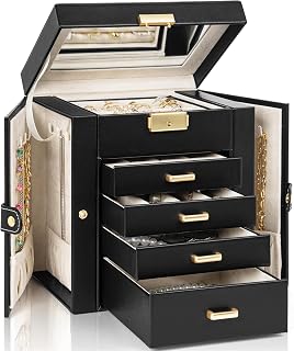 AKOZLIN 5-Tier Jewelry Box 4 Drawers Jewelry Storage Organizer for Women