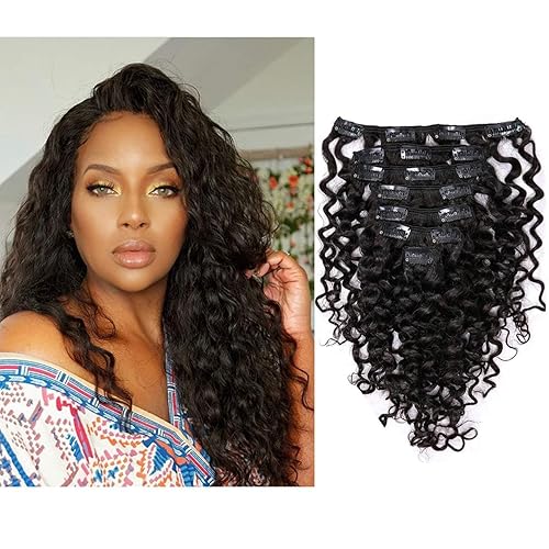 Lacerhair Water Wave Big Curly Clip in Remy Human Hair